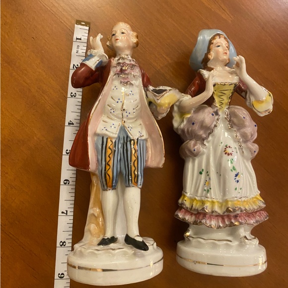 VINTAGE SET OF HAND PAINTED FERN OF JAPAN PORCELAIN FIGURINES - Picture 7 of 16